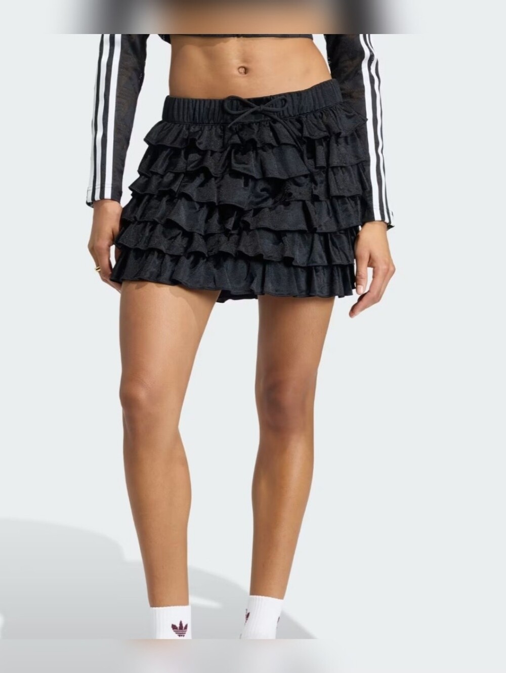 Adidas Lace Ruffle Mini Skirt Size XS